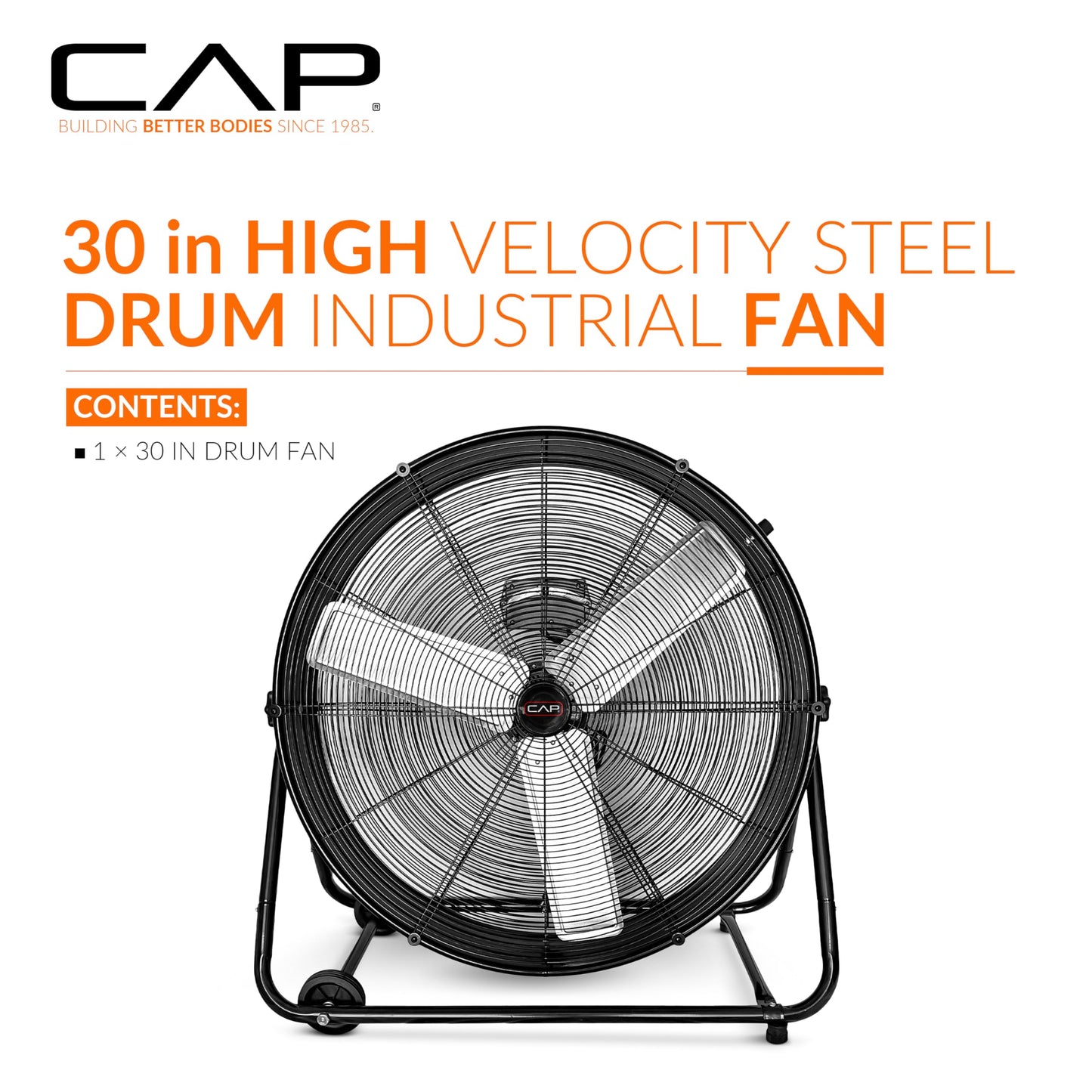 CAP Barbell 30'' High Velocity Heavy Duty Floor Fan – Ultimate Cooling Power for Gyms & Homes