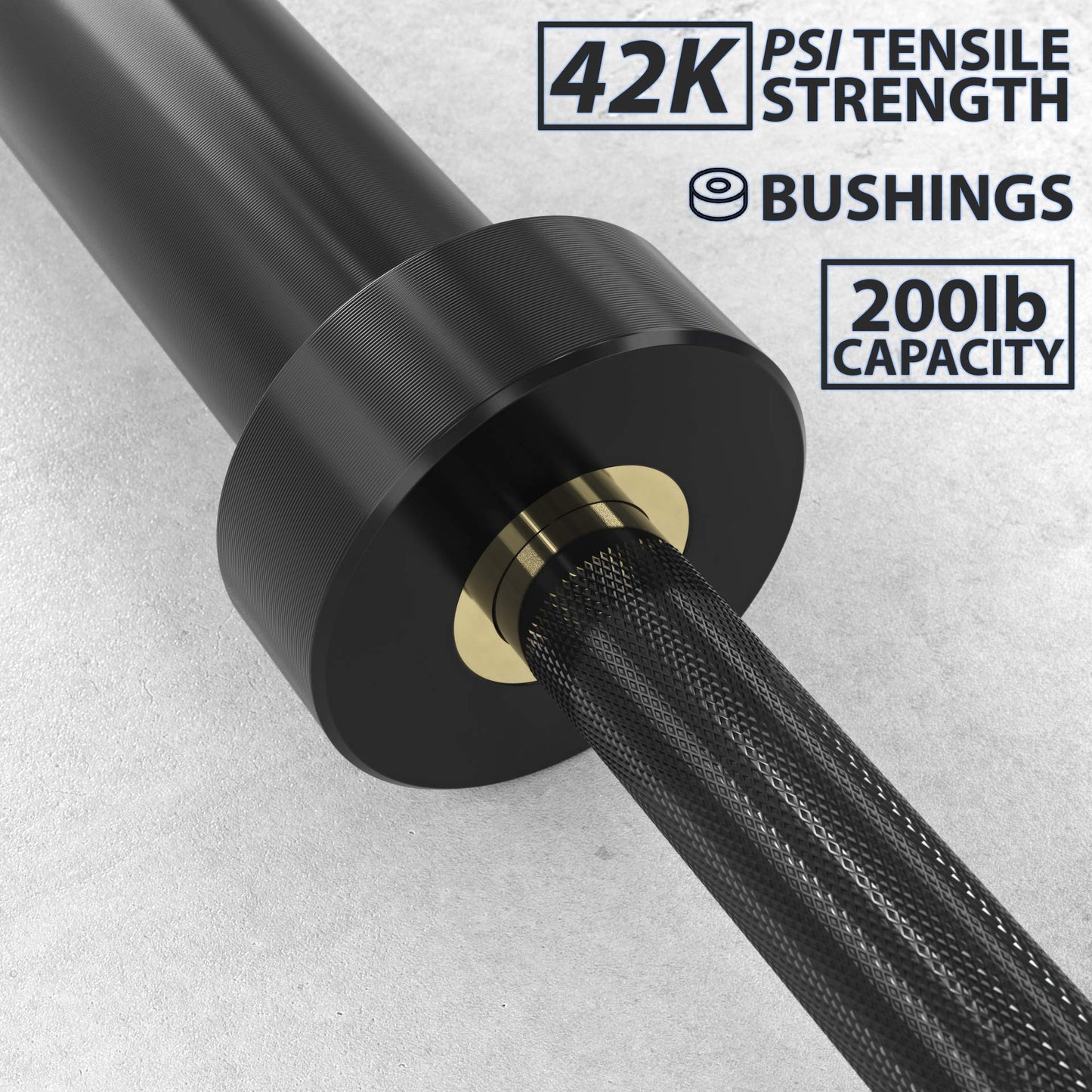 Synergee 15lb Technique Barbell Black Aluminum Bar for Form & Technique Training for Power & Olympic Lifting.