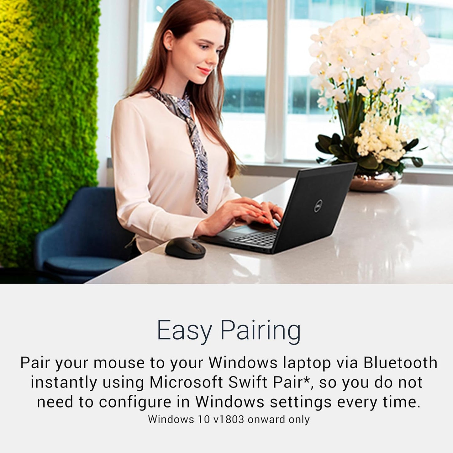 Dell MS355 Programmable 250Hz, 3-Year Silent Mouse - Scroll Wheel, Secure Dual-Mode Connectivity, Adjustable DPI