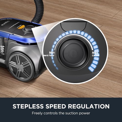 Eureka Bagless Canister Vacuum - 16KPA Suction with Washable HEPA Filter | Compact Design & 3 Tools