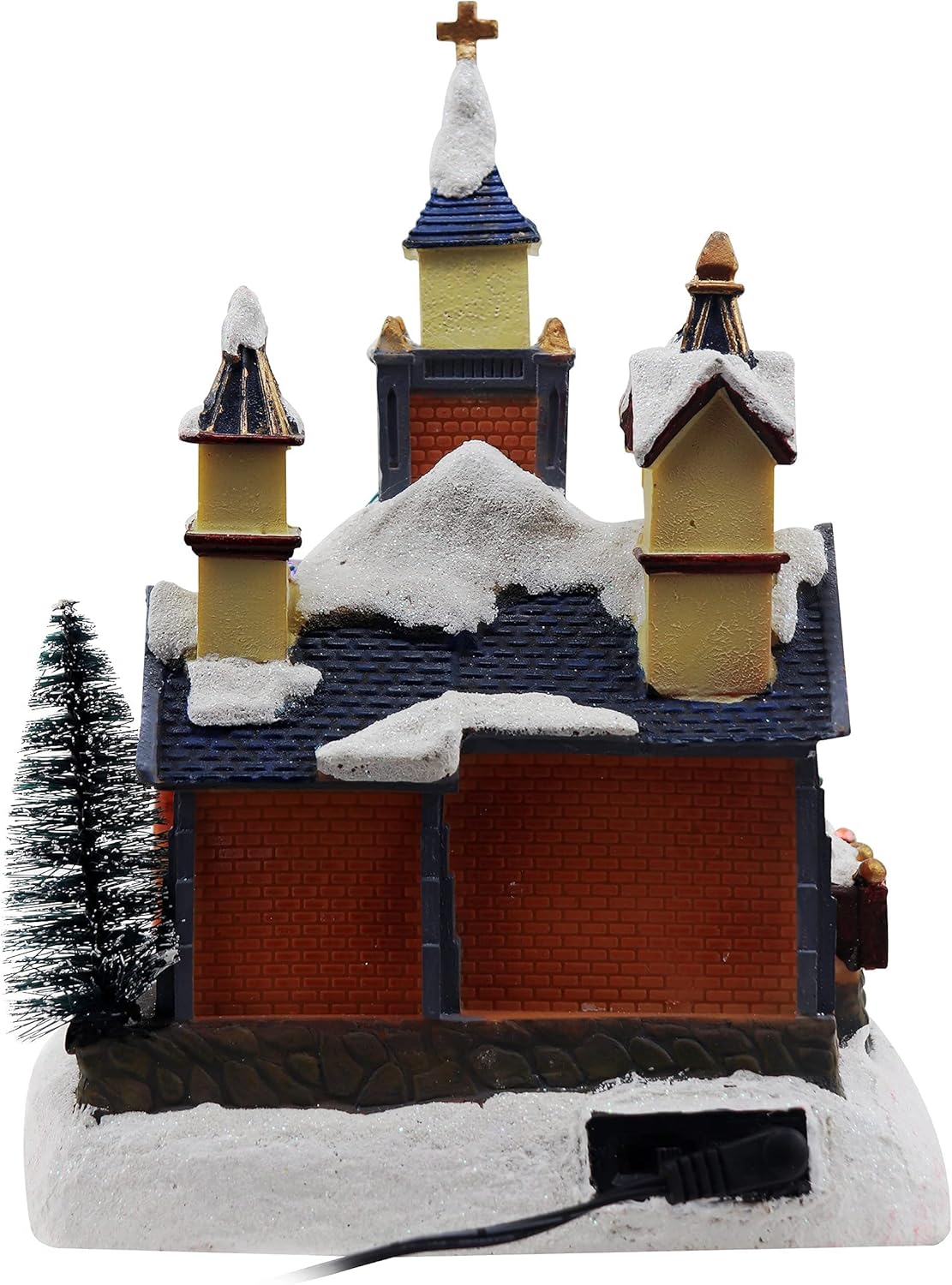 Regine Switzerland Christmas Village Church Scene - Animated Pre-Lit Musical Winter Display | Perfect Holiday Decoration