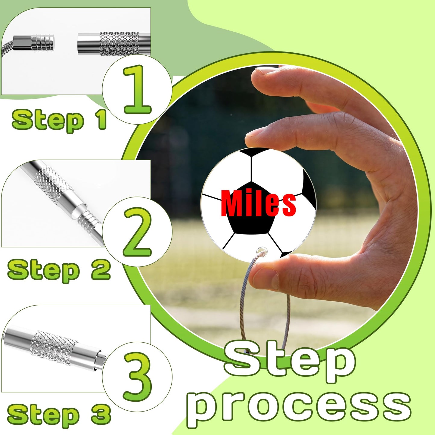 16-100Pcs Personalized Soccer Bag Tag,Custom Acrylic Luggage Tag with Name &Number for Backpack,Travel Bag Suitcase,Sports Team Gift,Birthday & Reunion Keepsake,with Metal Ring (Soccer)