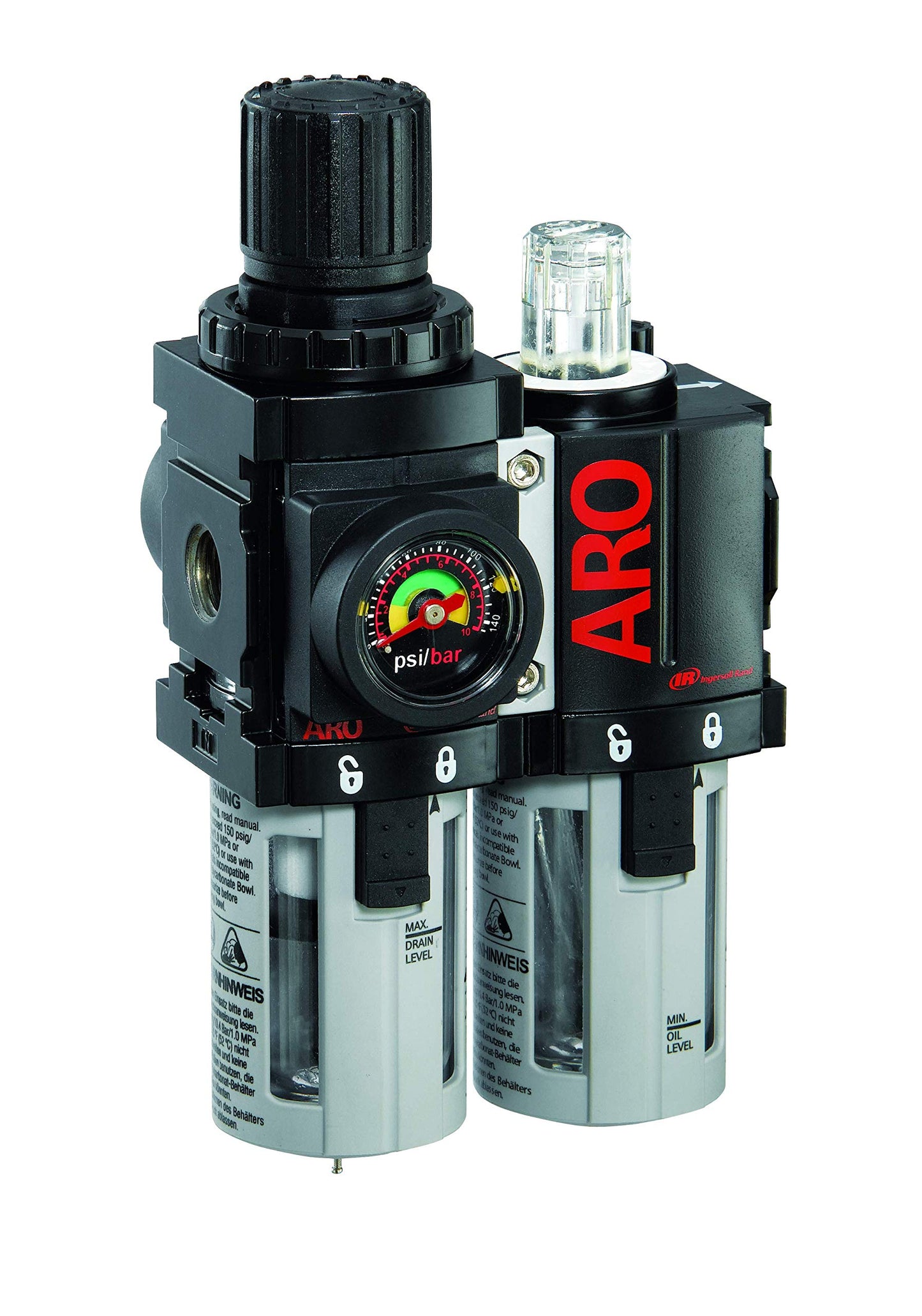 ARO C38121-600-VS Air Filter-Regulator-Lubricator Combination, 1/4" NPT