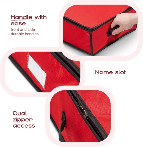 Nakior Christmas Wrapping Paper Storage Container - Organize Up to 24 Rolls | Durable 600D Oxford Fabric