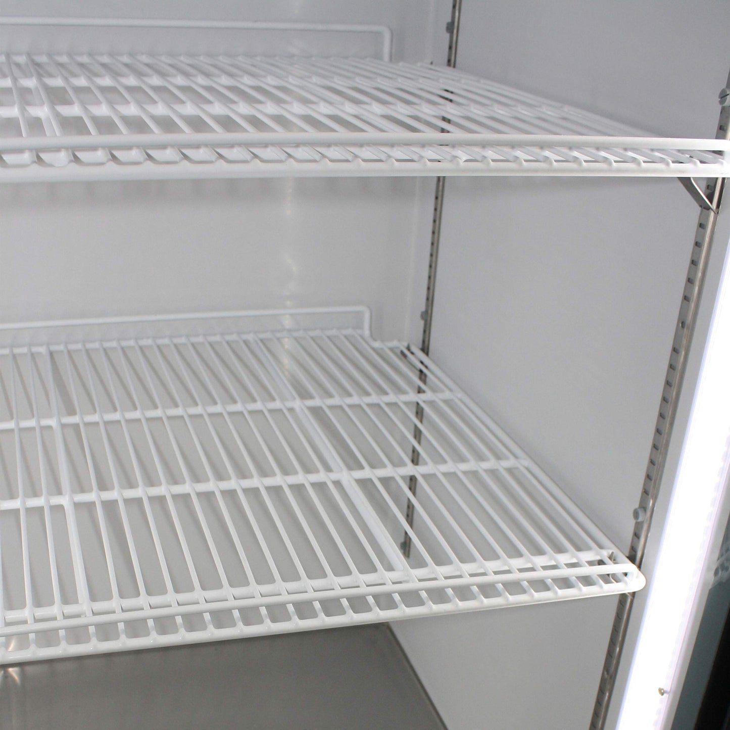 DUURA 54" Commercial Freezer 2 Door Reach-in Stainless Steel Freezer with Top Mounted Condenser for Restaurant, Bar, Shop, 49 Cu.Ft., Silver