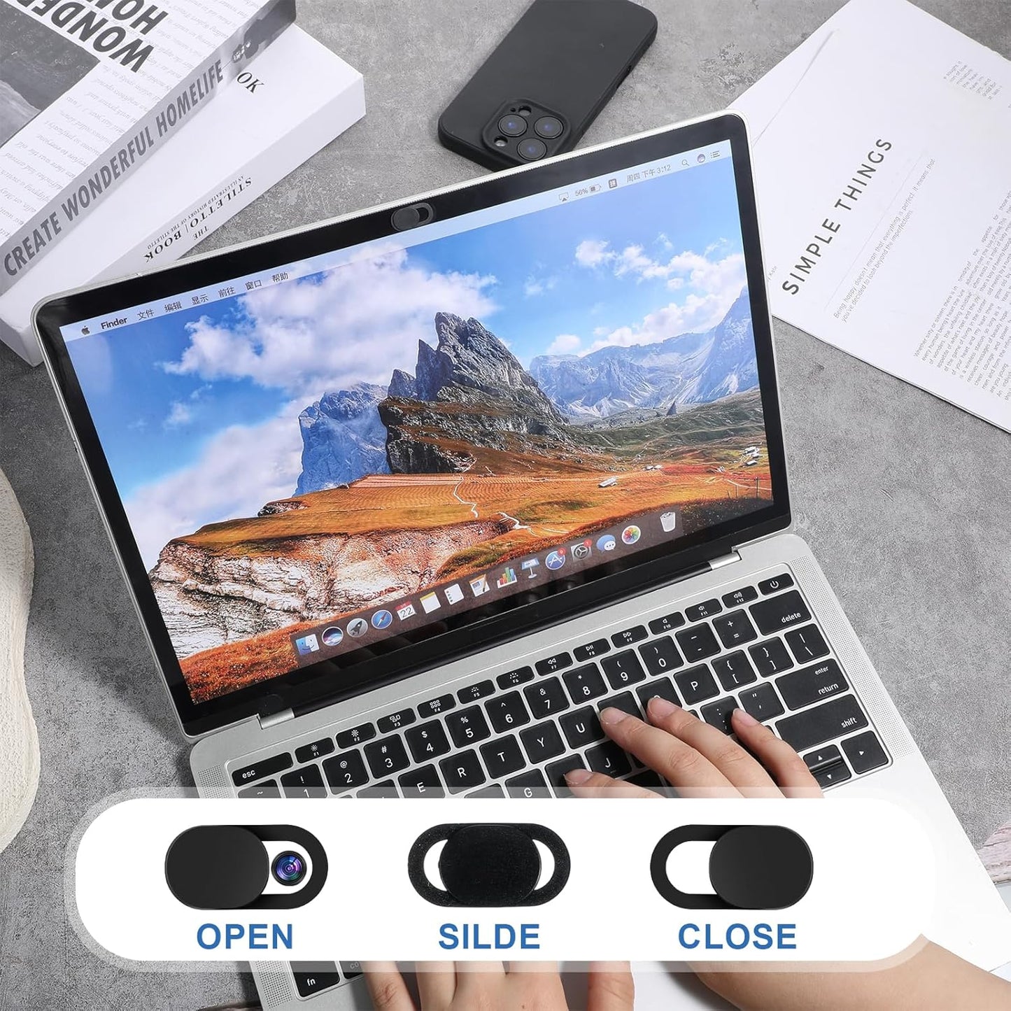 LIQWEI 50Pcs Phone Camera Cover, Webcam Cover, Camera Privacy Covering Slide Phone Covering Computer Covers Slide