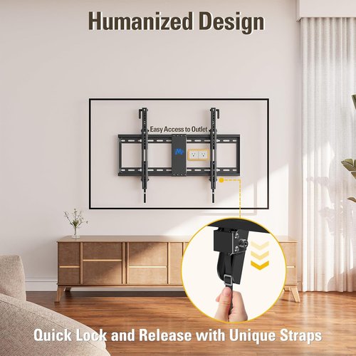 Mounting Dream Tilt TV Wall Mount - Fits 42-70 Inch TVs, 20° Tilt, VESA 200x100 to 600x400mm, 132 lbs Capacity