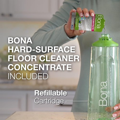 Bona Multi-Surface Floor Spray Mop - Includes Cleaner Concentrate & Washable Microfiber Pad | For Stone, Tile, Laminate & Vinyl Floors