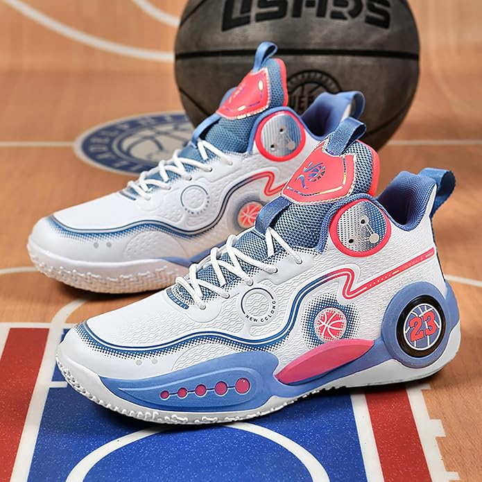 Boys Basketball Shoes Breathable Indoor Athletic Shoes Youth Outdoor Fashion Sneakers Comfortable Basketball Shoes for Girls