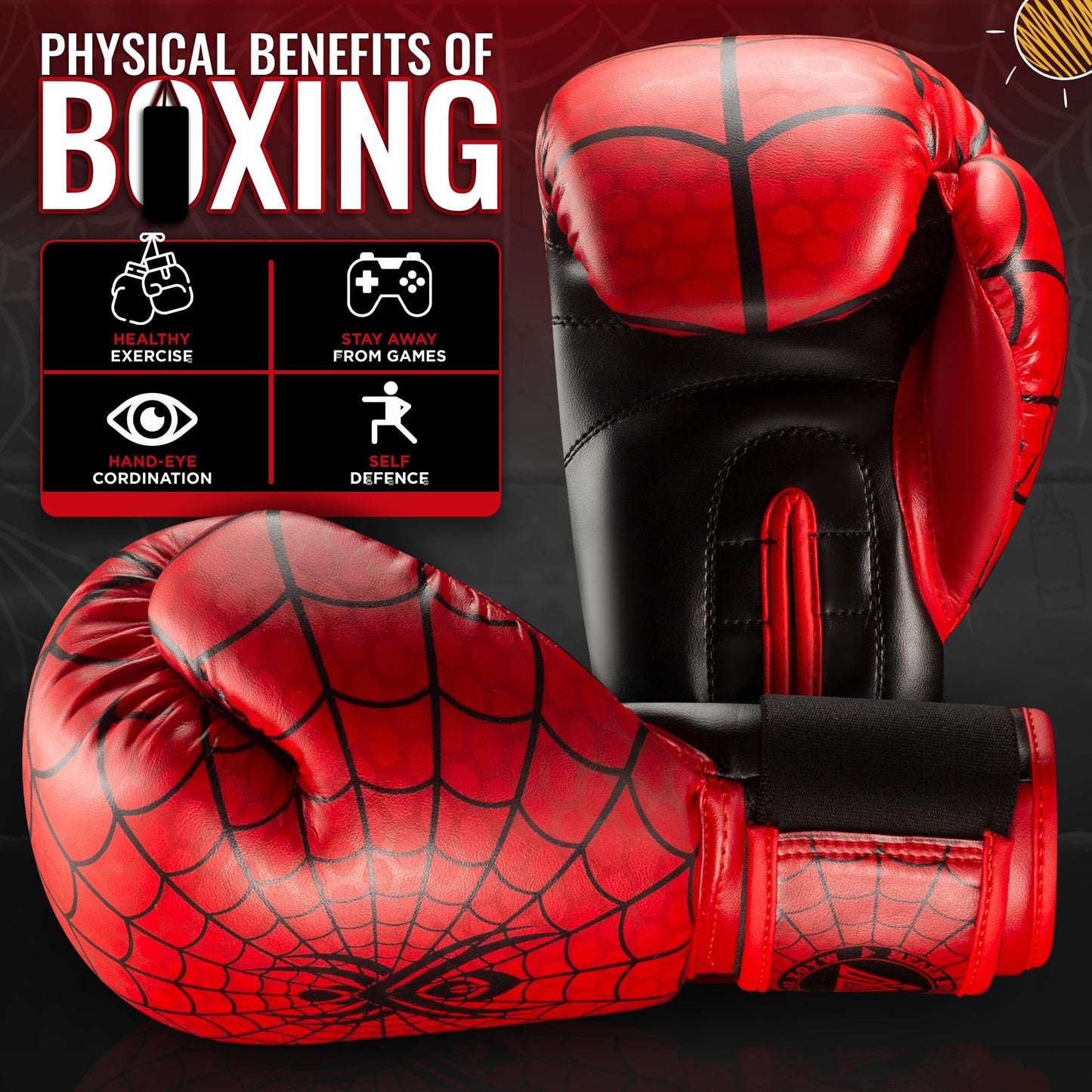 WYOX Kids Boxing Gloves 4oz 6oz 8oz – Youth Punching Gloves for Boys & Girls Ages 3–15 – Sparring Gloves for Punching Bag, Kickboxing, Muay Thai, MMA – Boxing Gloves for Kids Training Set