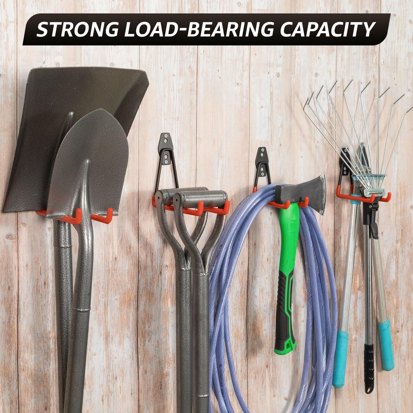 YouthZeal 20 Pack Garage Hooks, Heavy Duty Steel Wall Mount Utility Hangers with Anti-Slip Coating for Hanging Bikes, Ladders, Power Tools, and Garden Equipment