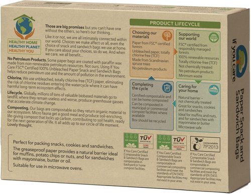 If You Care Sandwich Bags - Natural & Eco-Friendly | 48 Count Pack