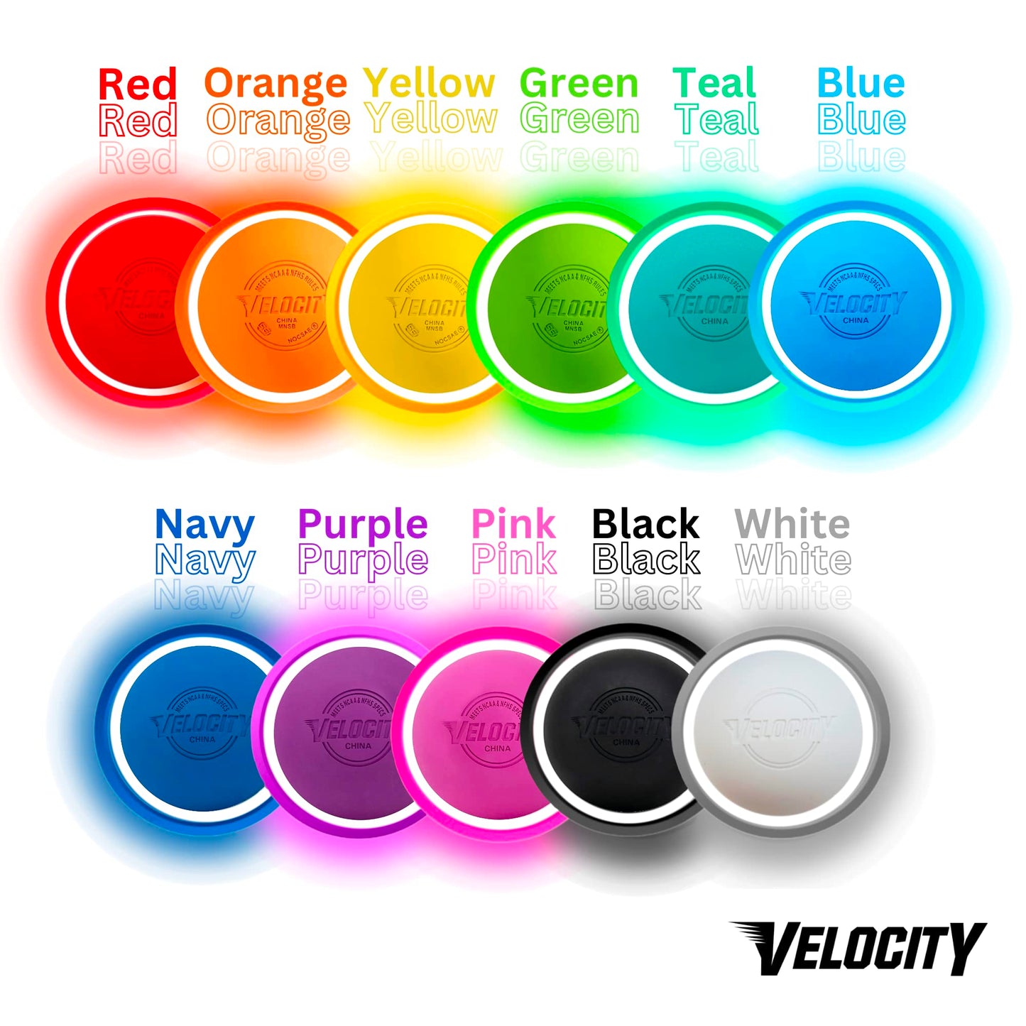 Velocity Practice Lacrosse Balls - 1, 2, 3, 6, 12, 18, 24, 36, 60 and 120 Packs - Official Size and Weight - Pink