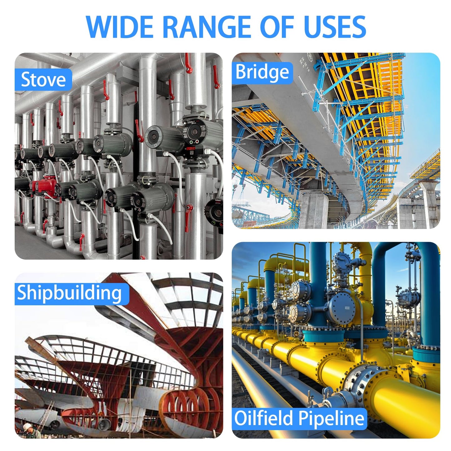 CZMOONSEE 13 Piece Combination Welding Measurement Toolbox Set Stainless Steel Weld Inspection Tool, Welding Weld Inspection Ruler, Corner Weld Gauge