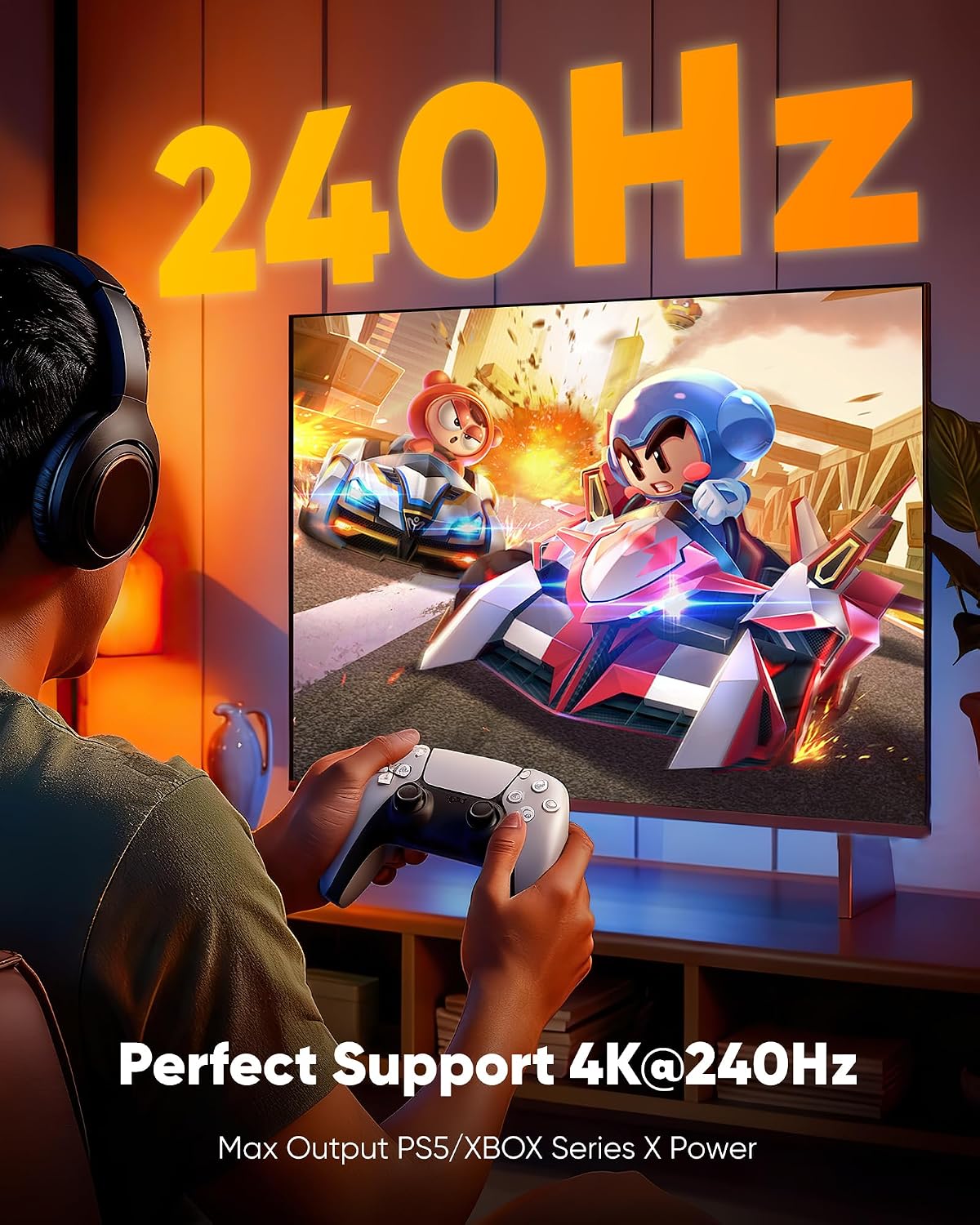 16K 10K 8K 96Gbps 3.3FT, 48Gbps 8K@120Hz, 4K@240Hz 2.3 Snowkids HDMI Cable Ultra High-Speed HDMI Cables Cord, HDCP