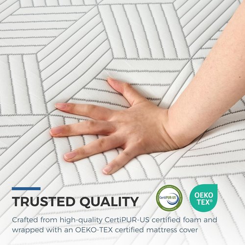 FATHOM Firm Full Mattress - 8 Inch Memory Foam for Back Pain Relief | Cool Sleep with Gel Foam Cover