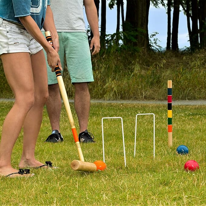 Baden 6-Player Champions Croquet Set with Soft Grip Handles Medium