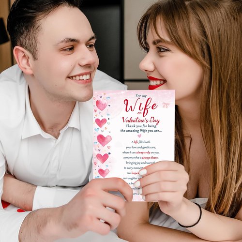 Beixian Valentines Day Cards Gifts for Wife from Husband, Unique Wife Valentines Day Gifts for Her -8x5.3 Inches, Double-Sided