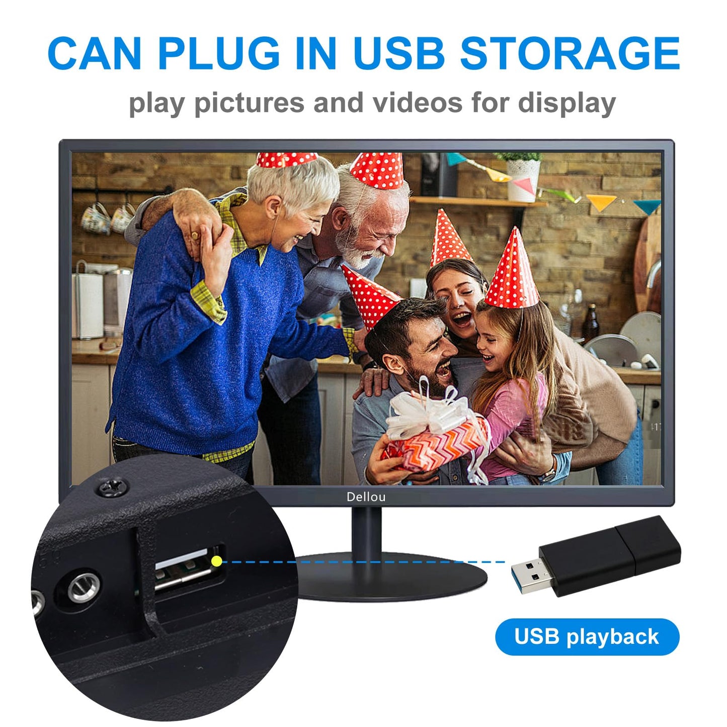 22inch Touch Screen Monitoring Surveillance LCD Display Security Camera Monitor CCTV Screen Multifunctional Interface HDMI, AV, BNC, VGA, USB, PC Input Computer Monitor 1920x1080 Full HD Resolution