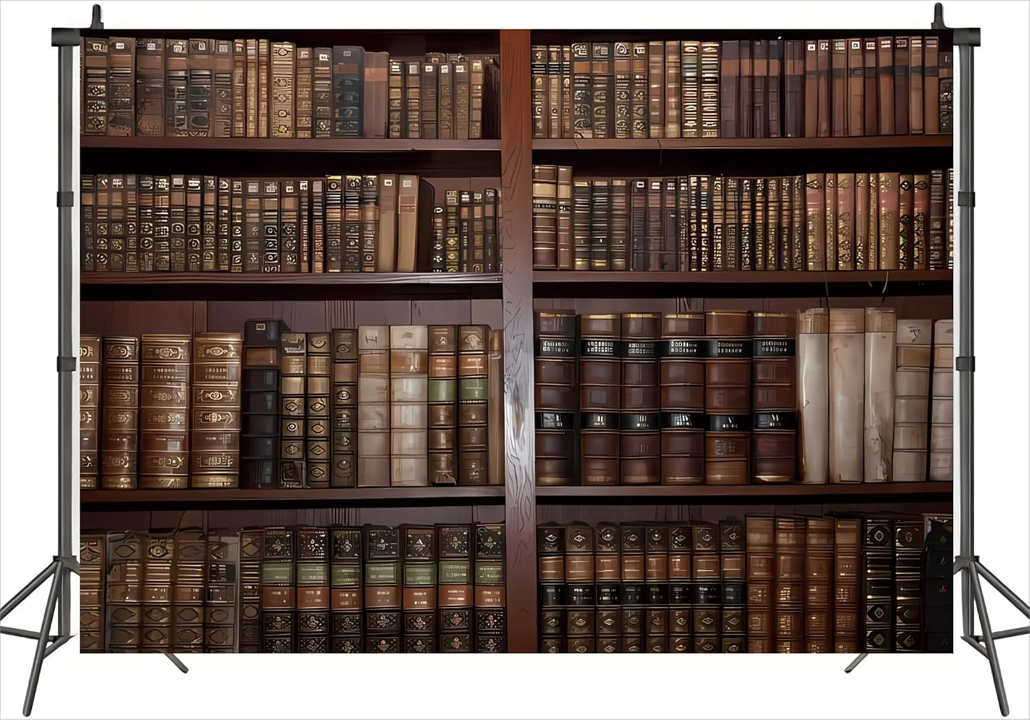 Arrolin 7x5ft Vintage Bookshelf Backdrop Medieval Library Bookshelf Backdrop for Photography Students Teacher Back