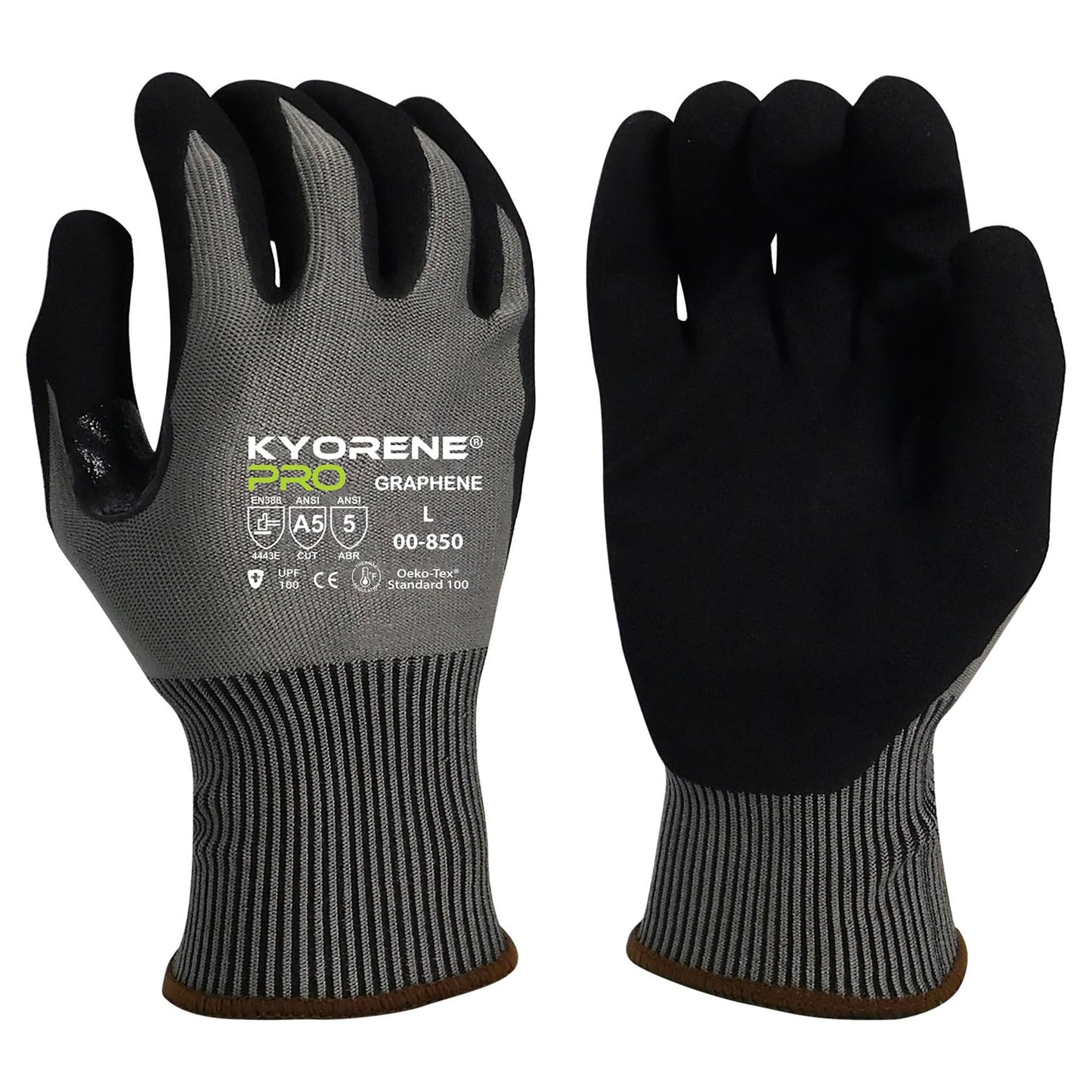 Armor Guys Kyorene Pro 00-850 A5 Cut Resistant Work Gloves - Graphene, Nitrile Grip, Breathable for Sheet Metal Handling - XL, 12 Pairs