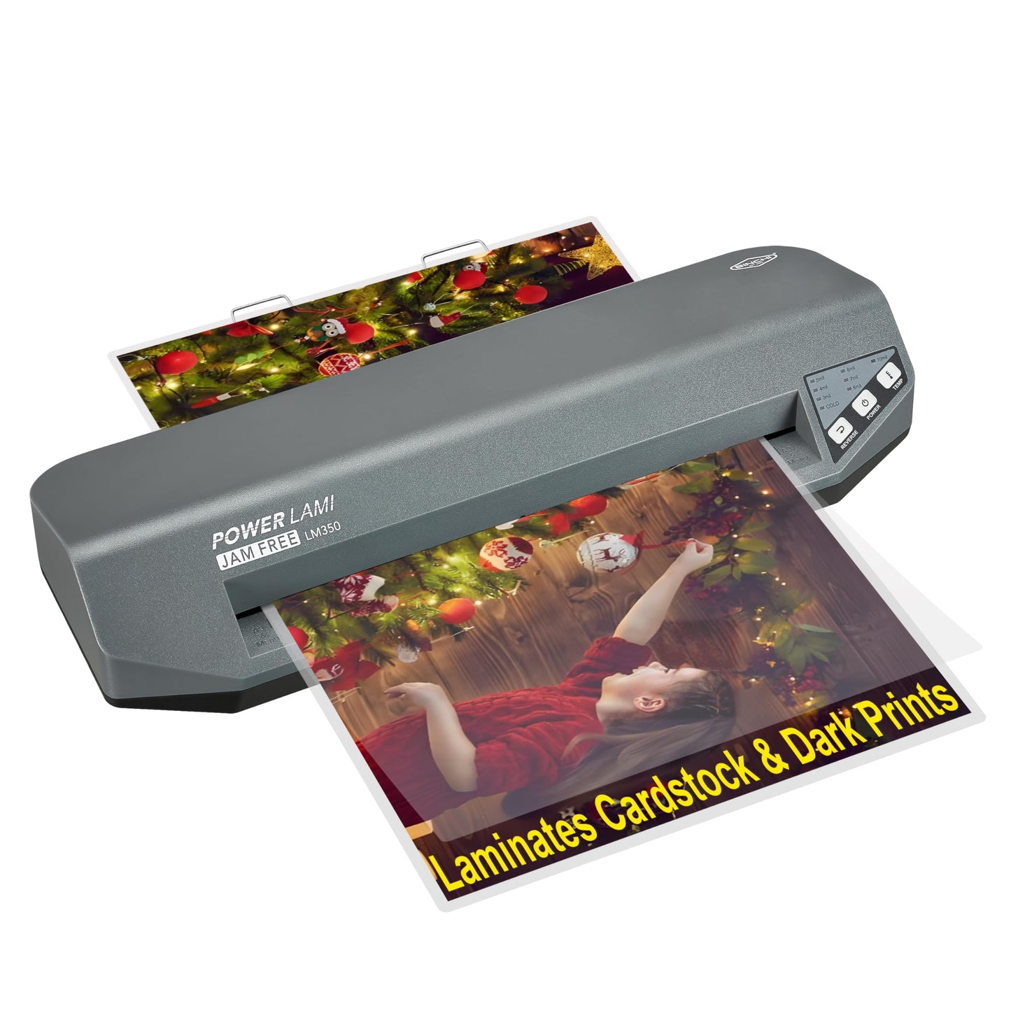 SINCHI 13" Commercial Laminator | 3–10 Mil, 4-Roller, 48s Warm-Up, 17s/Sheet, Heavy Duty No-Jam Design, Works with Cardstock & Dark Prints, Includes 10 Sheets, Ideal for Office, School & Business