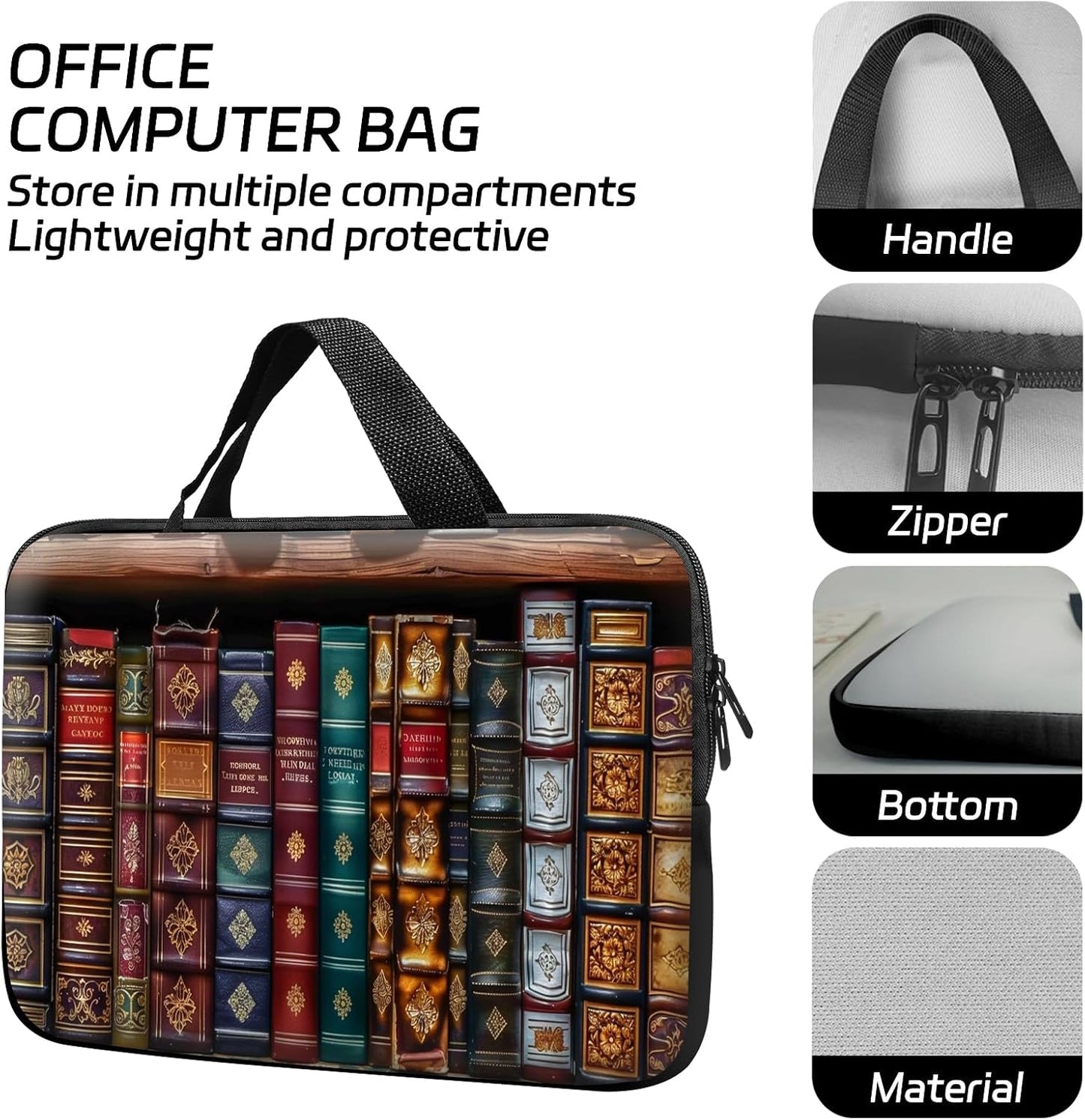WZCJDHMJ 14 15 15.4 15.6 inch Laptop Handle Bag Computer Bag, Pouch Holder Notebook Sleeve Cover Soft Case Compatible