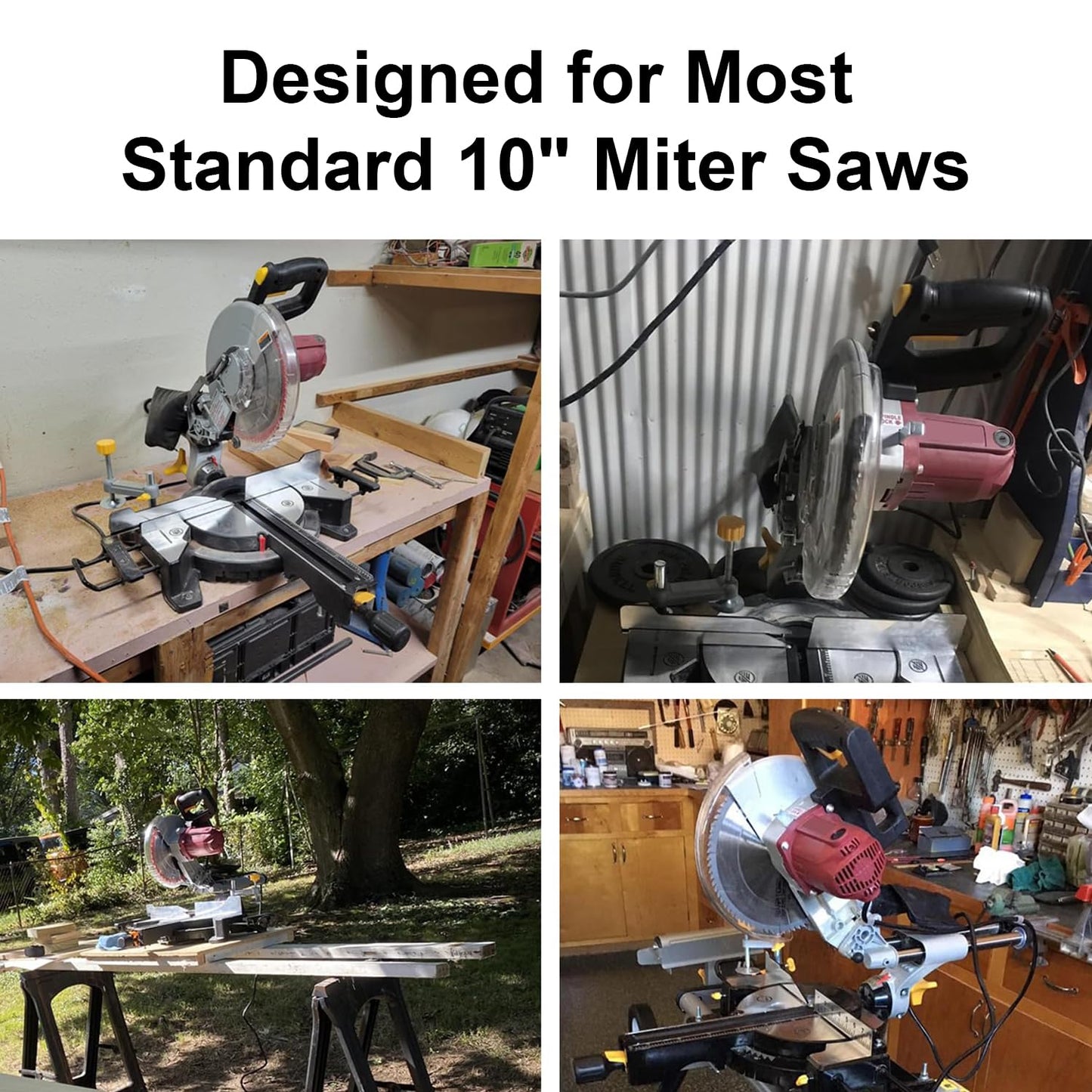 GARVIN Miter Saw Dust Collection Hood with Light, Dust Solution for Table Miter Saw, Chop Saw Hood Dust Collector Attachment, Accessory Holes, with Storage Bag, Fits Most Standard 10" Miter Saws