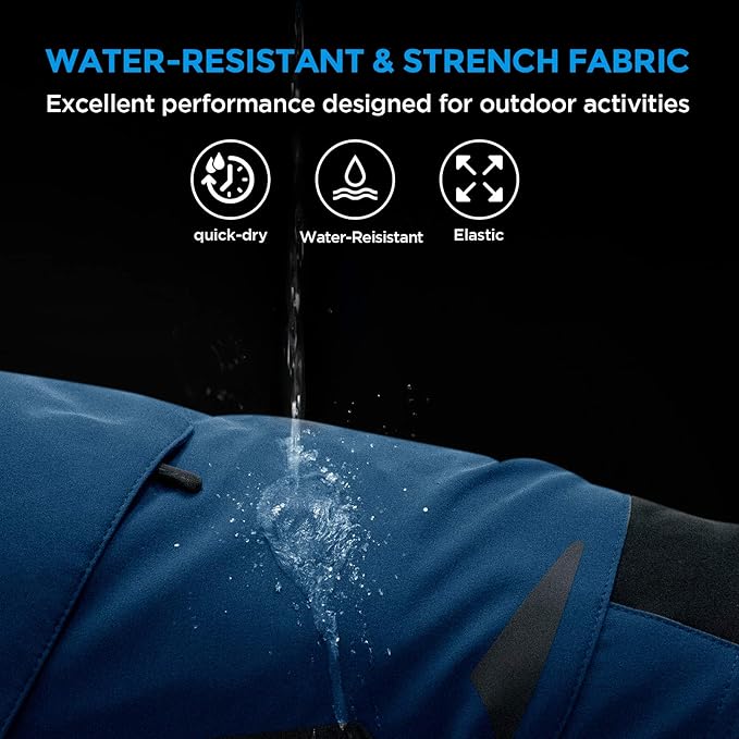 XKTTAC Men's Outdoor Quick Dry Lightweight Stretchy Shorts for Hiking, Tactical, Camping, Travel with 6 Pockets