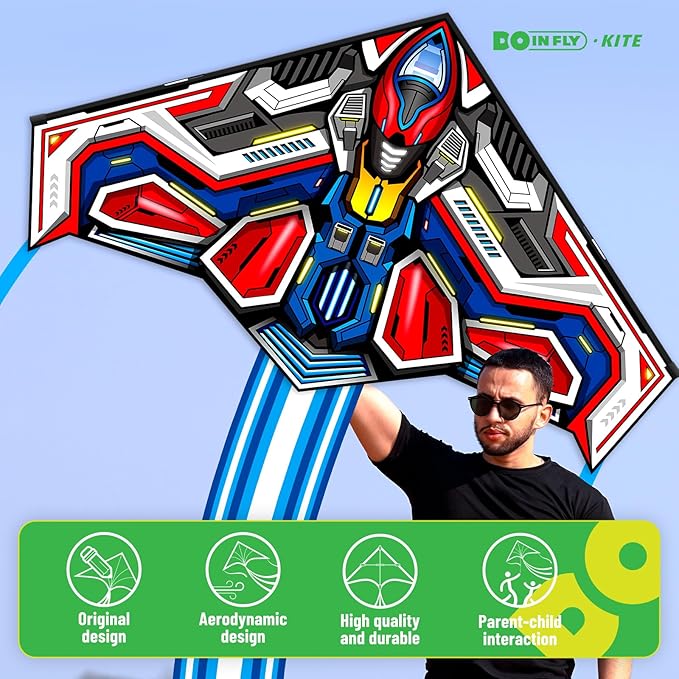 Delta Kites for Kids & Adults, Extremely Easy to Fly, Single Line Beach Kite