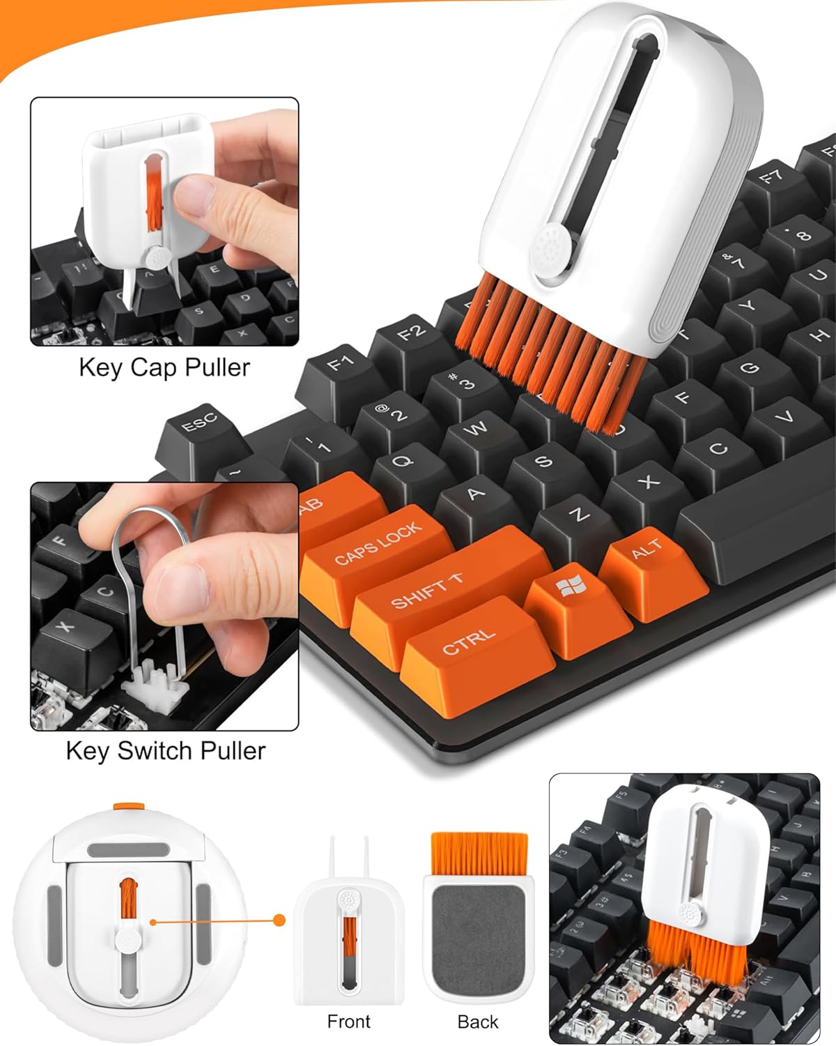 TEDBOX 21 Laptop, Phone, and Electronics Cleaning Kit with Spray, Microfiber Cloth, Brush, Tools (Triangle)