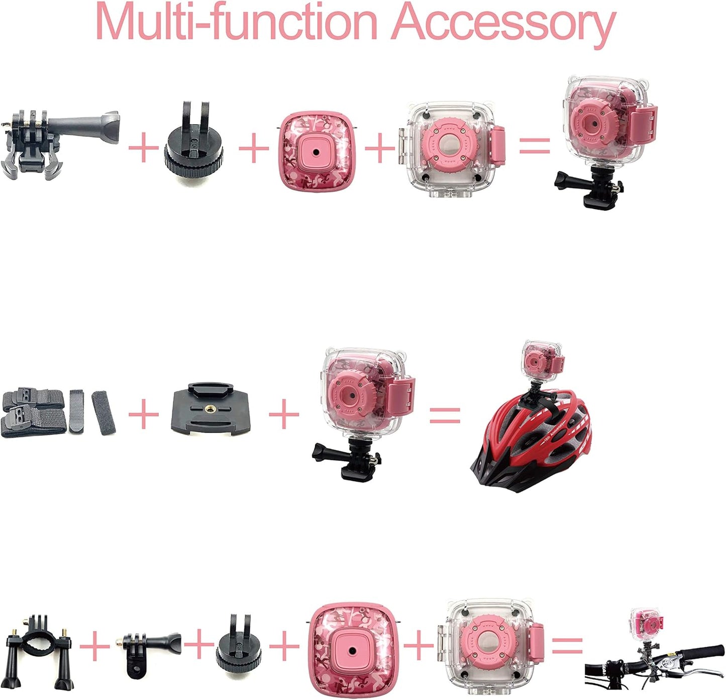AKAMATE 1080P 4Games, 32GB Kids Action Camera Waterproof Video Digital Children Cam HD Sports Camera Camcorder for Boys