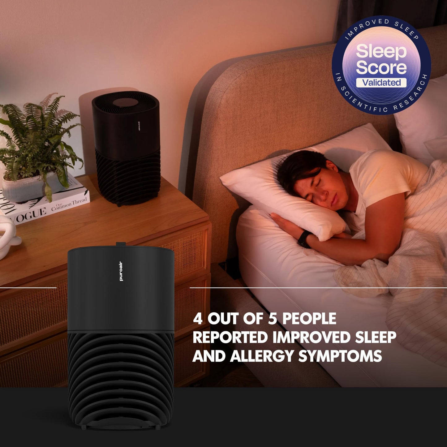 PuroAir 130x HEPA Air Purifiers for Home Pets - Covers Up To 600 Sq Ft - Filters Up To 99.9% of Pollutants, Smoke, Pollen, Dust - Quiet HEPA Air Filter - Air Purifiers for Bedroom (2 Pack)