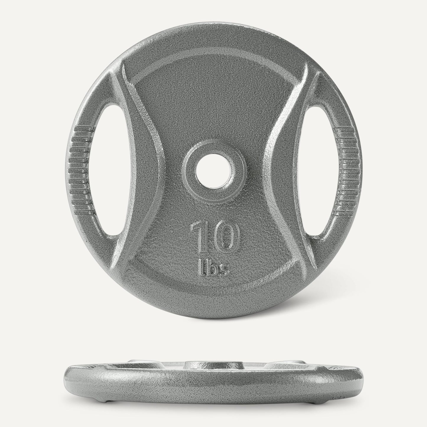 Amazon Basics 1-Inch Grip Weight Plates, 10 lb, Strength Training, Home Gym, 4 Pack