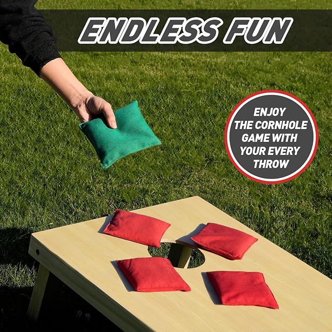 Cornhole Bags Set of 8 Regulation Corn Hole Bean Bags for Cornhole Game, Professional Weather Resistant Corn Hole Bags with Tote Bag