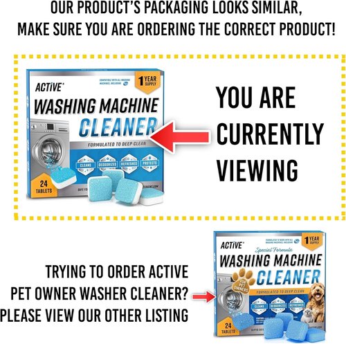 Eco-Friendly Washing Machine Cleaner Tablets | 24 Pack Deep Cleaning for HE Front & Top Load Washers