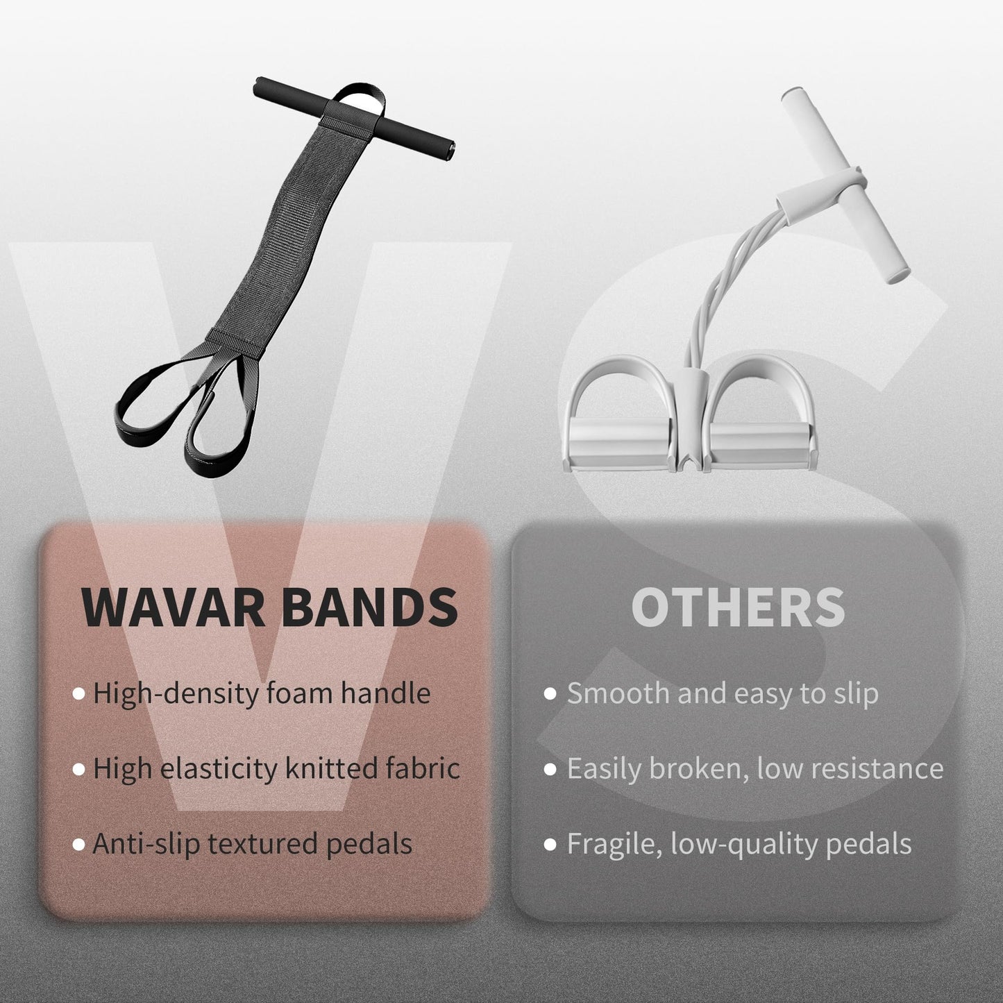 Fabric Resistance Band with Handles Non-Slip Foot Pedal Puller for Women 120lb Full-Body Fitness Band for Strength Muscle Training Workout Equipment for Chest Glutes Leg Arm Core Wrist Ankle