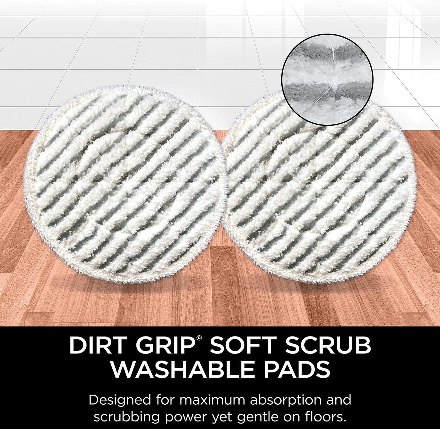 Shark S7001 Mop - 3 Steam Modes & LED Headlights for Hard Floors | 4 Washable Dirt Grip Pads, Gold
