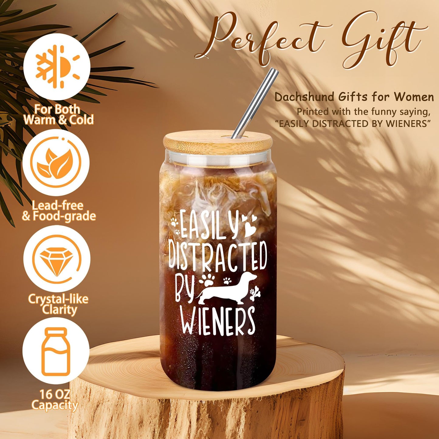 Dachshund Gifts for Women Dachshund Dog Lover Unique Gift Basket with Glass Cup Makeup Bag Headbands Novelty Socks for Dog Mom Funny Bag Birthday Gifts for New Puppy Owners