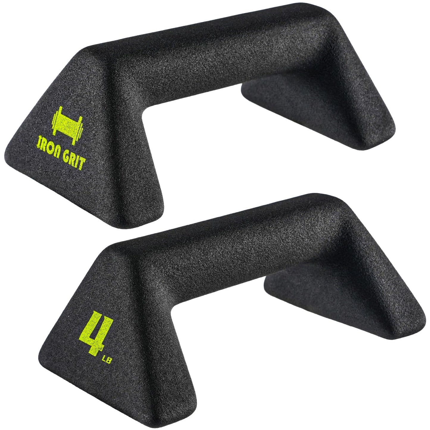 Push Up Handles with Ergonomic Handles and 4lb weight-Non-slip Parallettes Bars for Home Fitness Training, Push Up Stands Handle Perfect for Strength Training, HIIT, Boxing, black