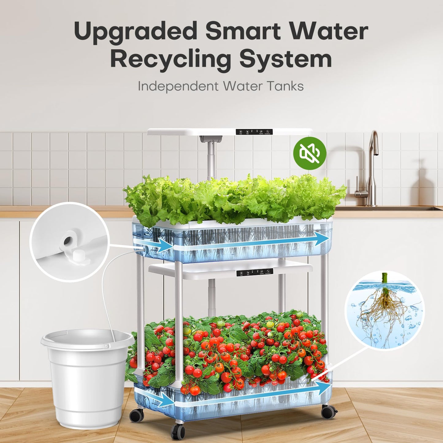 Hydroponics Growing System Indoor Garden with 167pcs Seed Compatible