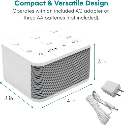 Big Red Rooster Sleep Sound Machine - Portable White Noise Device for Kids & Babies | Nature Sounds, 4x4x3 in