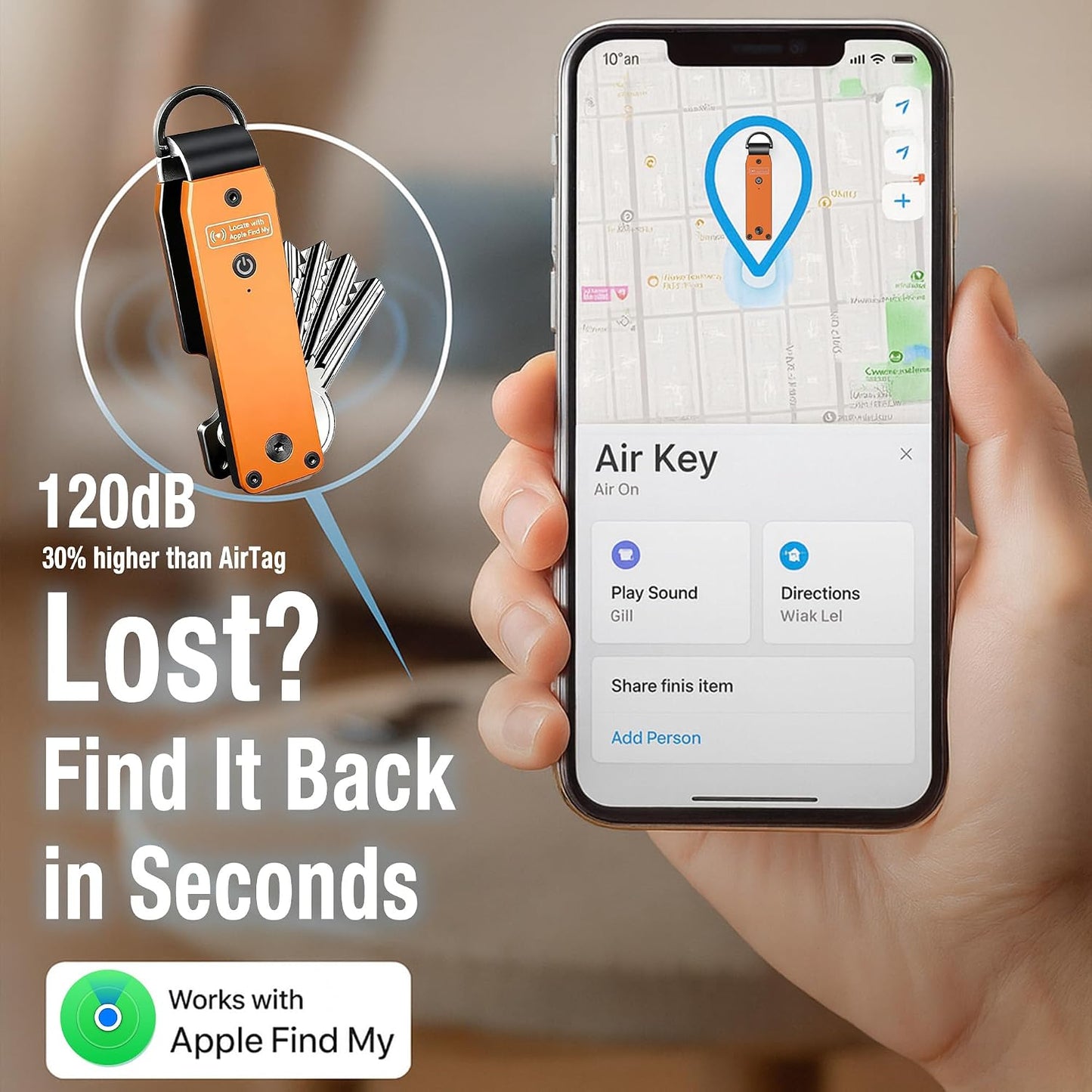 Richboyz Lightweight Aluminum GPS Tracker Key Holder - Air Keychain for Outdoor Lovers