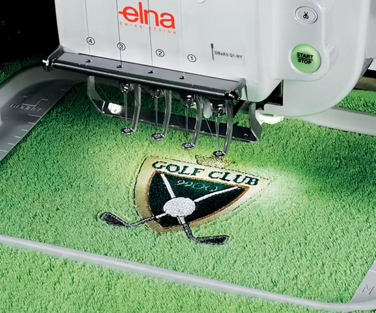 Elna eXpressive 940 Industrial-Inspired Multi-Needle Embroidery Machine with 4 Needles, Remote Computer Screen (4.6"x3.4"), Indepedent Bobbin Winder Motor, and 6 LED Lamps in 4 Locations