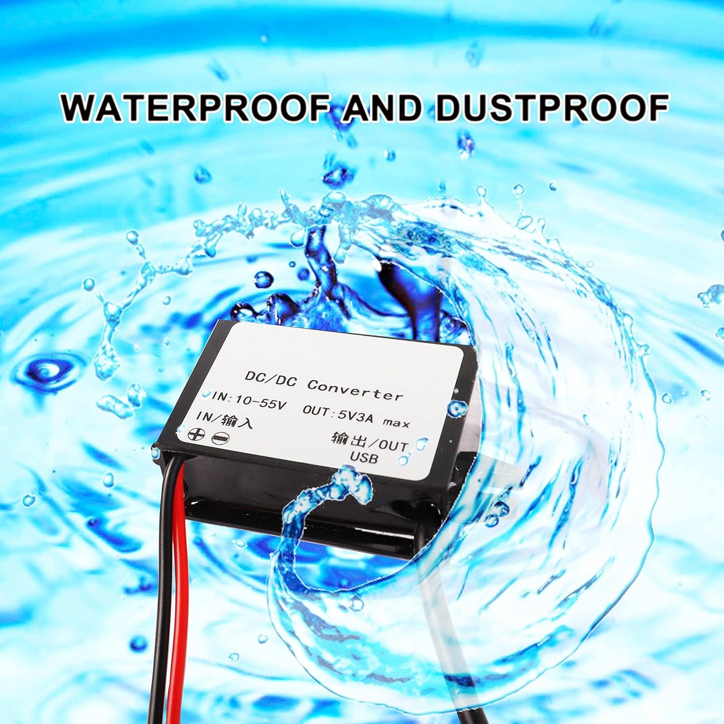 XMSJSIY 10-55V 5V 3A 15W to USB/Micro USB DC to DC Regulator Car Power Converter
