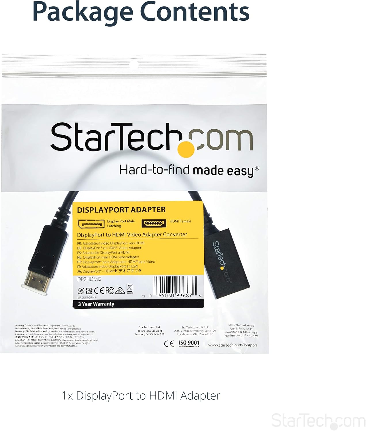DP2HDMI2 StarTech.com DisplayPort to HDMI Video Adapter Converter