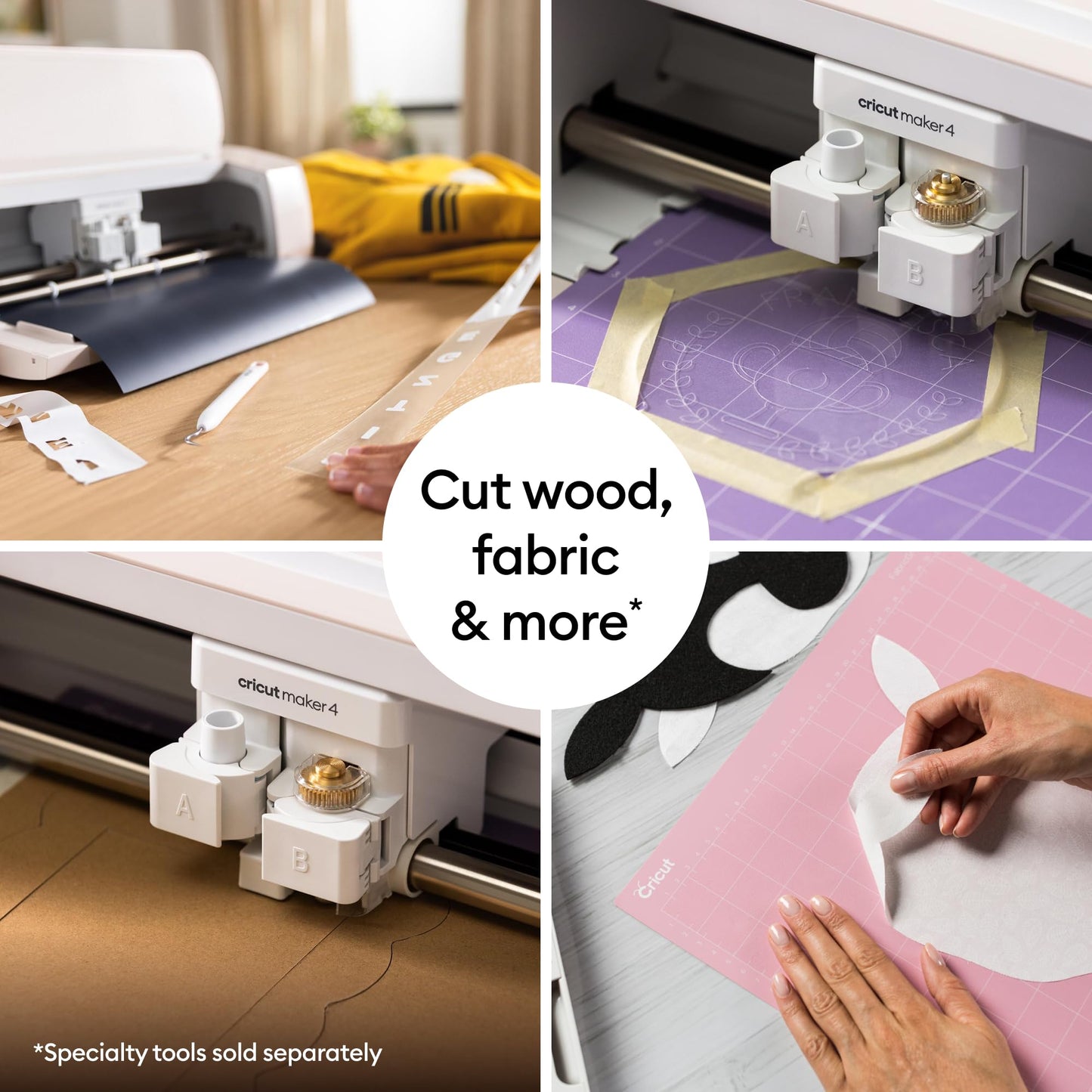 Cricut Maker 4 - Smart Cutting Machine (Seashell) | Engagement Plus Bundle - Includes EasyPress 2 (SE) Heat Press (9x9) + Mat, Tote Bag, Material Samplers, Machine Mat, Pens, Tools & 30 Digital Images