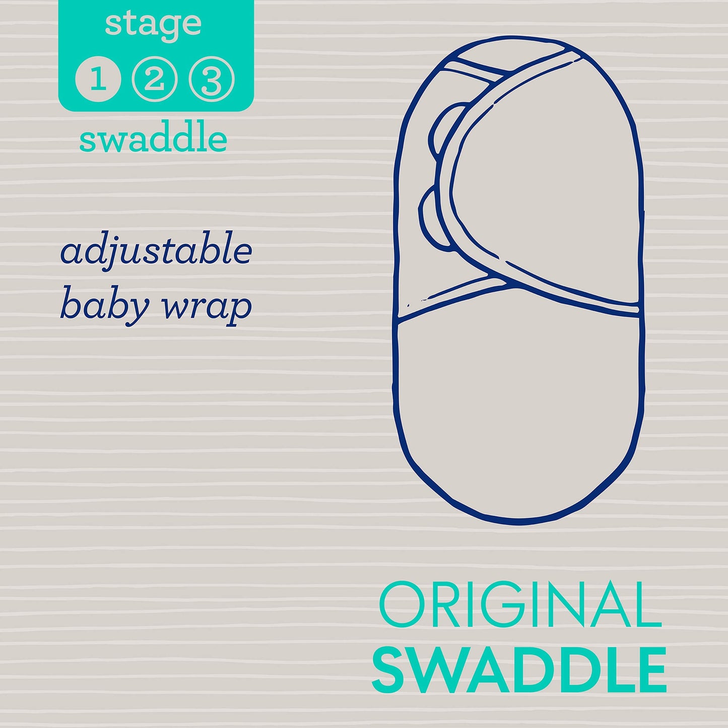 SwaddleMe Original Organic Swaddle 2-pk, 100% Organic Cotton Adjustable Baby Wrap, Small (0-3 Months, 7-14 lbs, up to 26"), Chasing Rainbows
