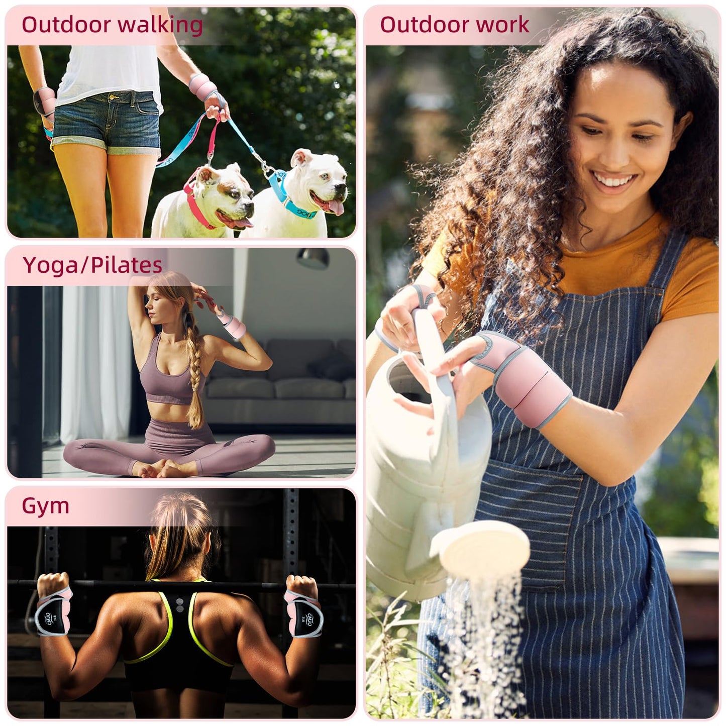 Weighted Gloves - Wrist Weights 0.5 Lb Each with Thumb Loops for Women, Arm/Hand Weights for Running Walking Pilates Yoga