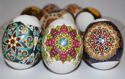 Diximus Thermo Heat Shrink Sleeve | Decorative Easter Egg Wraps with Pysanka Patterns